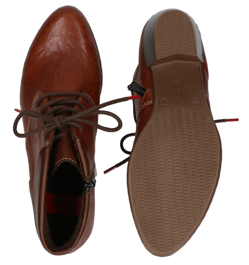 Rieker Bottines à lacets en Cognac pour femmes (344405)
