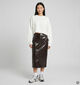 Vila Shinny Coated Donkerbruine Midi-Rok voor dames (382031)