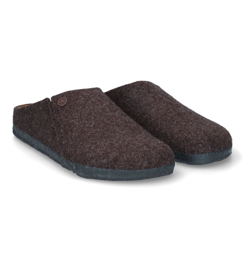 Birkenstock Zermatt Pantoufles en Brun pour hommes (313699)