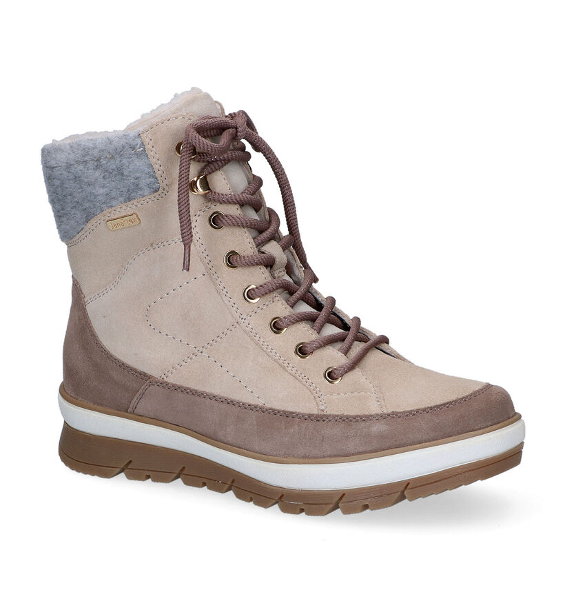 Jana Beige Bottines voor dames (298458)