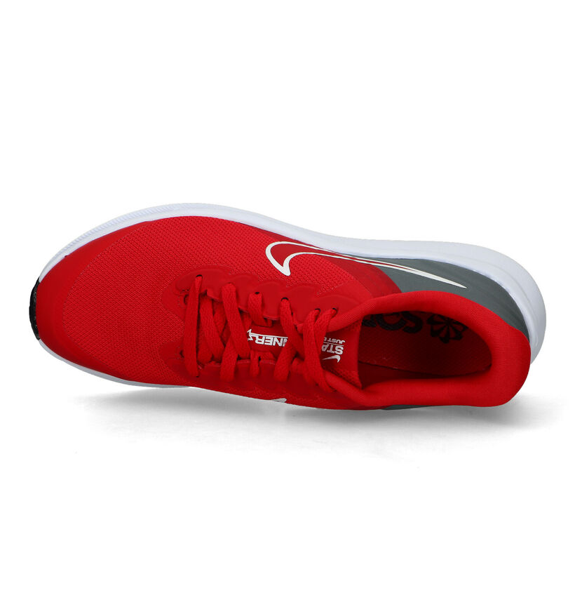 Nike Star Runner 3 Baskets en Rouge pour filles, garçons (325366)