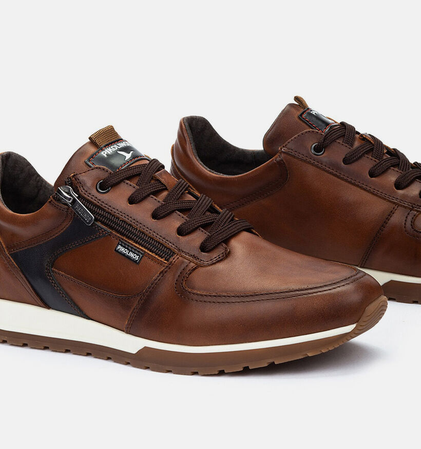 Pikolinos Cambil Chaussures plates en Cognac pour hommes (379270) - pour semelles orthop&eacute;diques