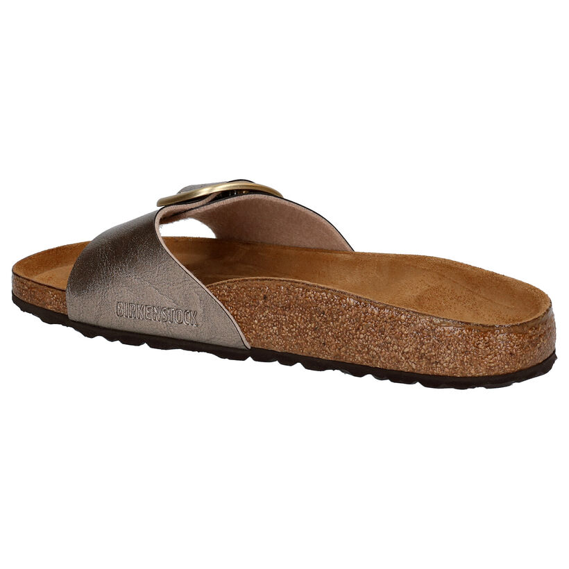 Birkenstock Madrid Birko-Flor Zwarte Slippers voor dames (338048)