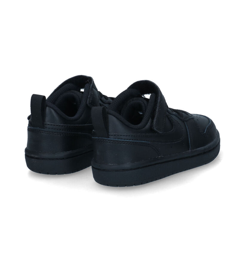 Nike Court Borough Zwarte Sneakers voor jongens (319349)