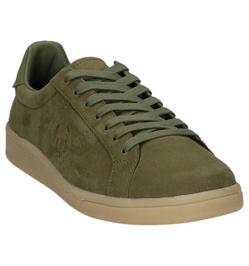 Fred Perry Baskets basses en Vert kaki en simili cuir (221474)