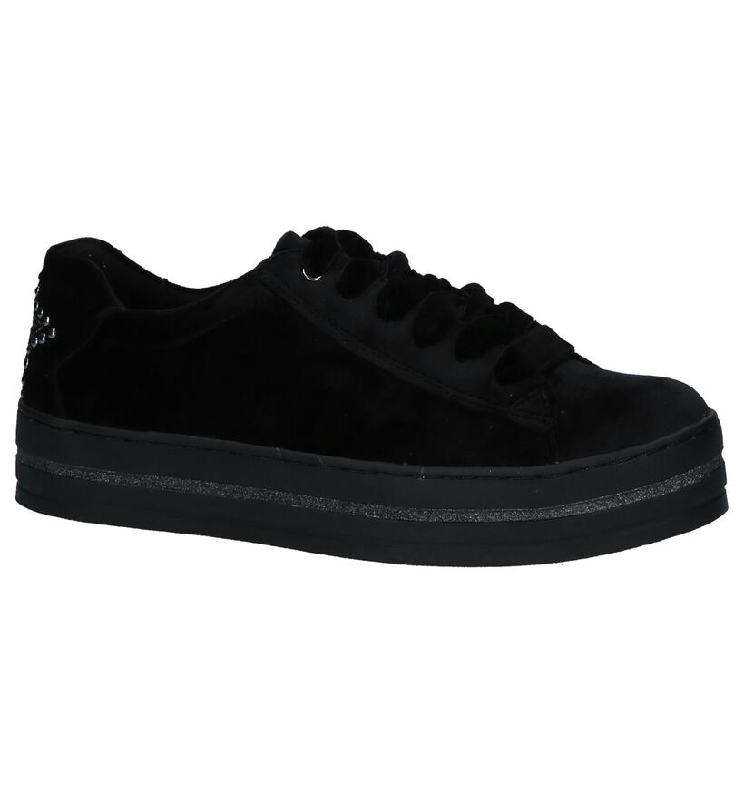 Marco Tozzi Velours Zwarte Sneakers in velours (226334)