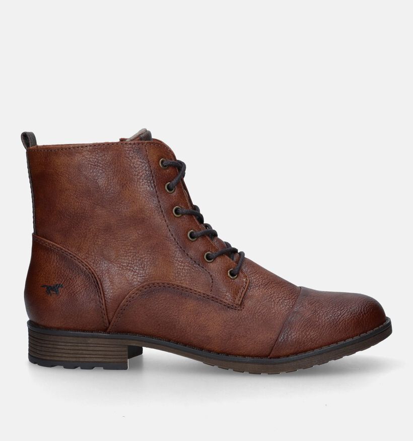 Mustang Boots à lacets en Cognac pour femmes (329646)