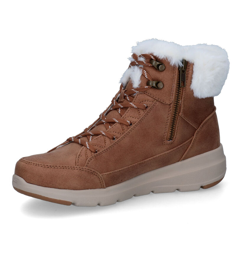 Skechers Glacial Ultra Bottines en Brun en textile (312804)