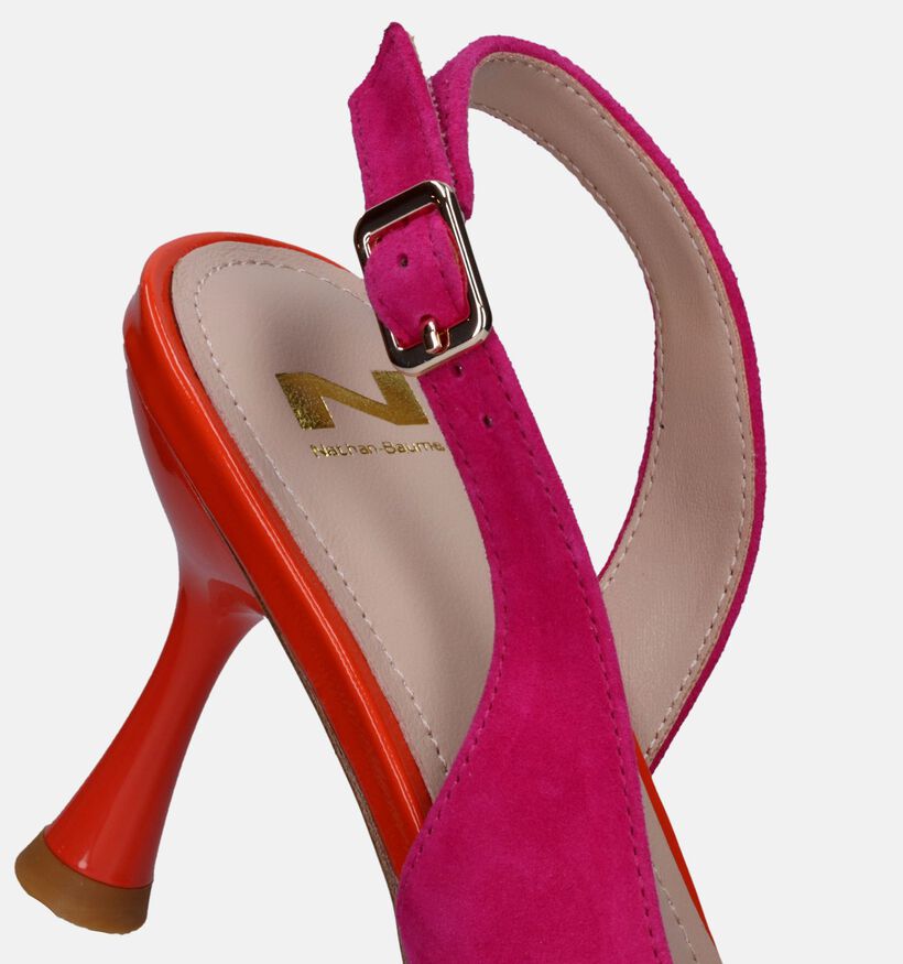 Nathan-Baume Escarpins slingback en Rose fuchsia pour femmes (340358)