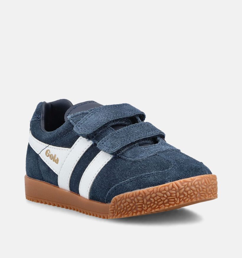 Gola Harrier Strap Blauwe Sneakers voor meisjes, jongens (368601) - geschikt voor steunzolen
