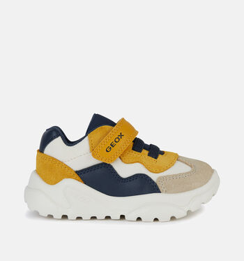 Geox Respira Baskets Beige/Bleu