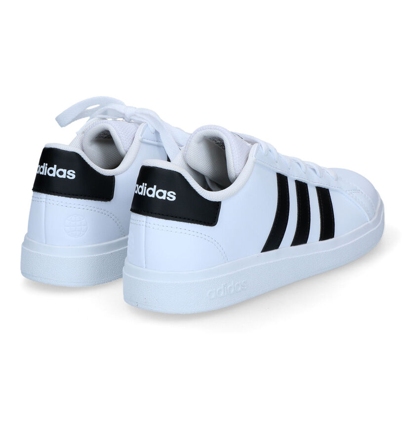 adidas Grand Court 2.0 Zwarte Sneakers in kunstleer (324110)