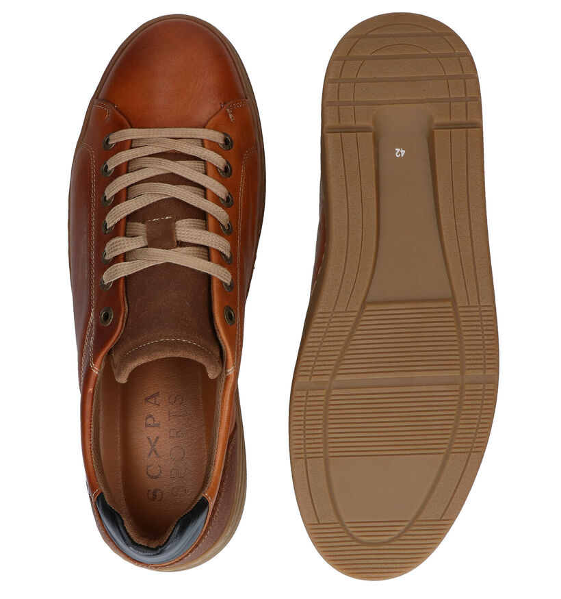 Scapa Cognac Veterschoenen in leer (281341)