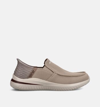 Skechers Baskets Taupe/Bleu