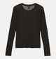 Vero Moda Lova Mesh Donkerbruine T-shirt met Lange Mouwen voor dames (381315)