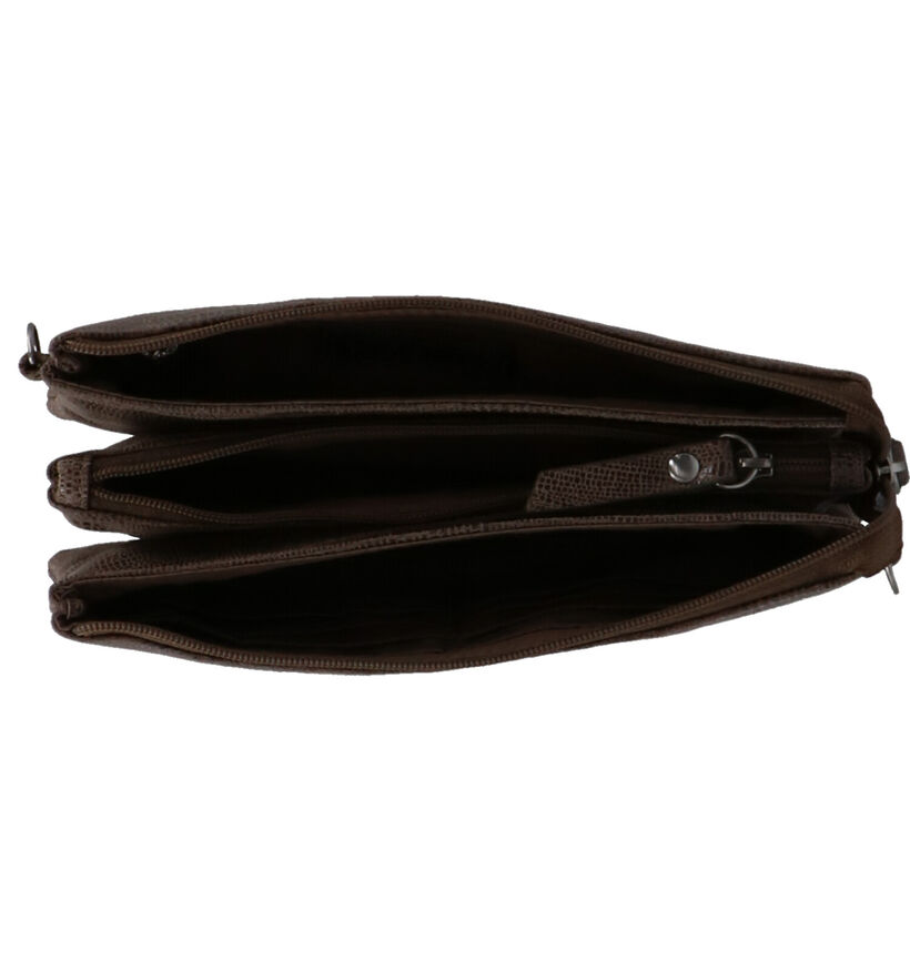 Via Limone Lizard Sac Porté Croisé en Noir en nubuck (270746)