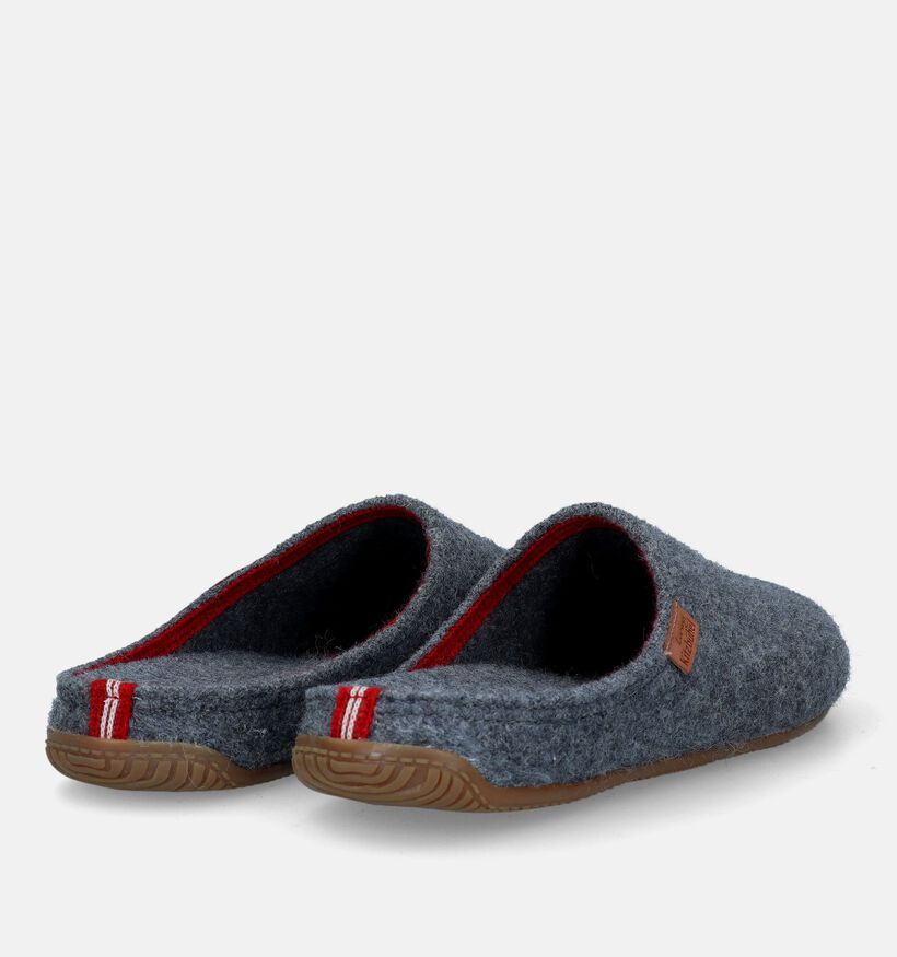 Living Kitzbühel Pantoufles ouvertes en Gris pour hommes (332474) - pour semelles orthopédiques