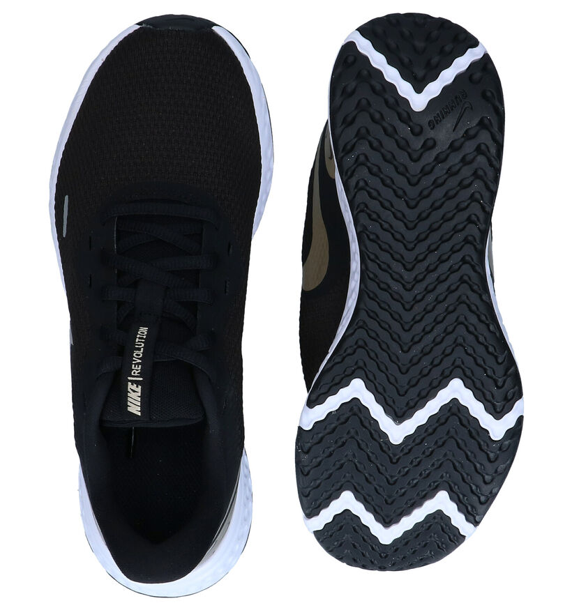 Nike Revolution 5 Baskets en Noir en textile (283868)