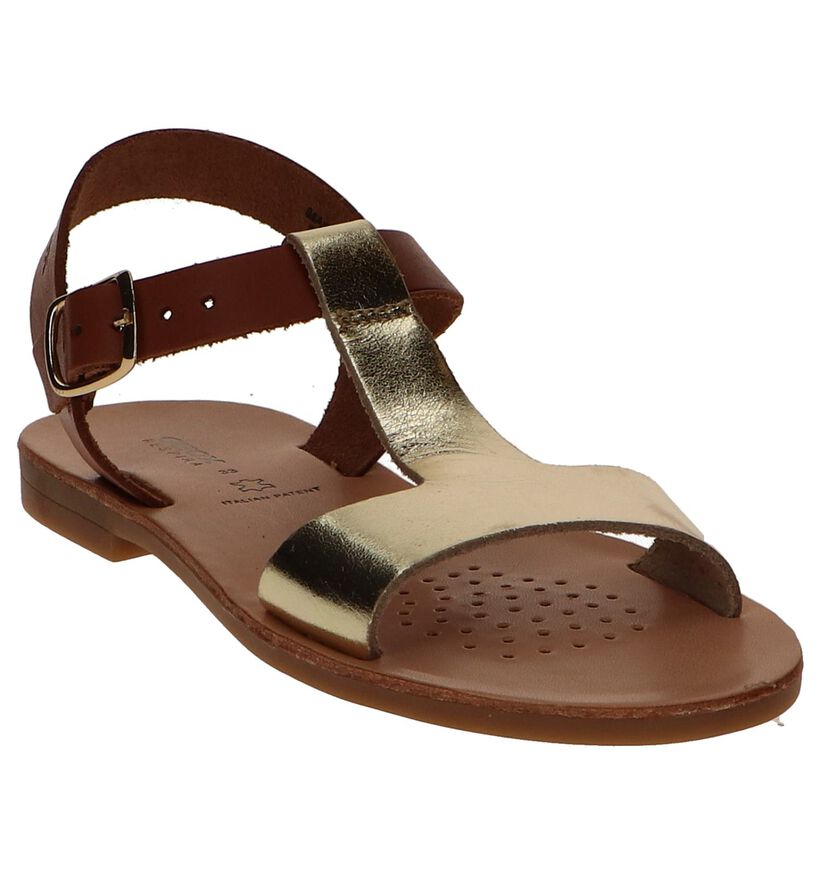 Cognac/Gouden Sandalen Geox in leer (244991)