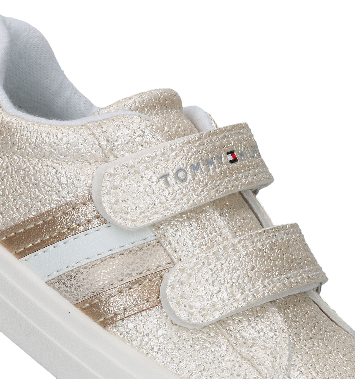 Tommy Hilfiger Gouden Velcroschoenen Meisjes Sneakers Online
