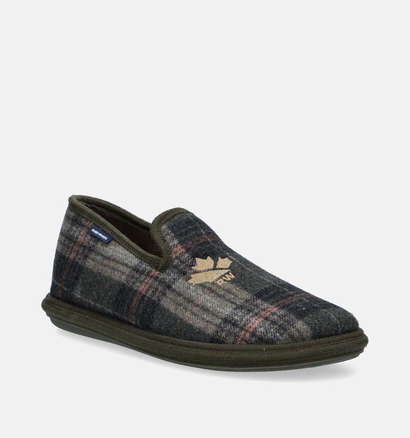 River Woods Raymond Kaki Geruite pantoffels voor heren (347822)