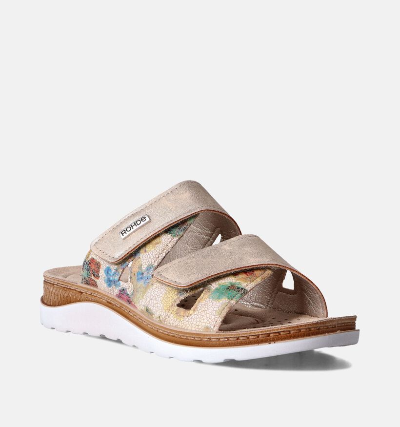 Rohde Baviera Beige Slippers met Sleehak voor dames (356360)