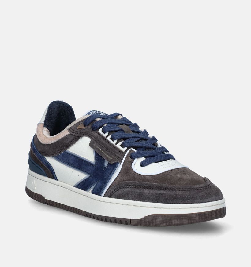 Kaotiko Boston Piping Suede Blauwe Veterschoenen voor heren (346093) - geschikt voor steunzolen