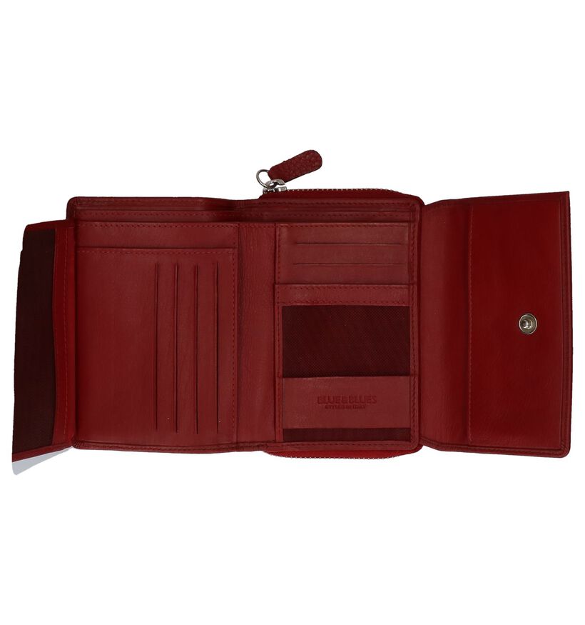 Rode Euro-Leather Overslagportemonnee, , pdp