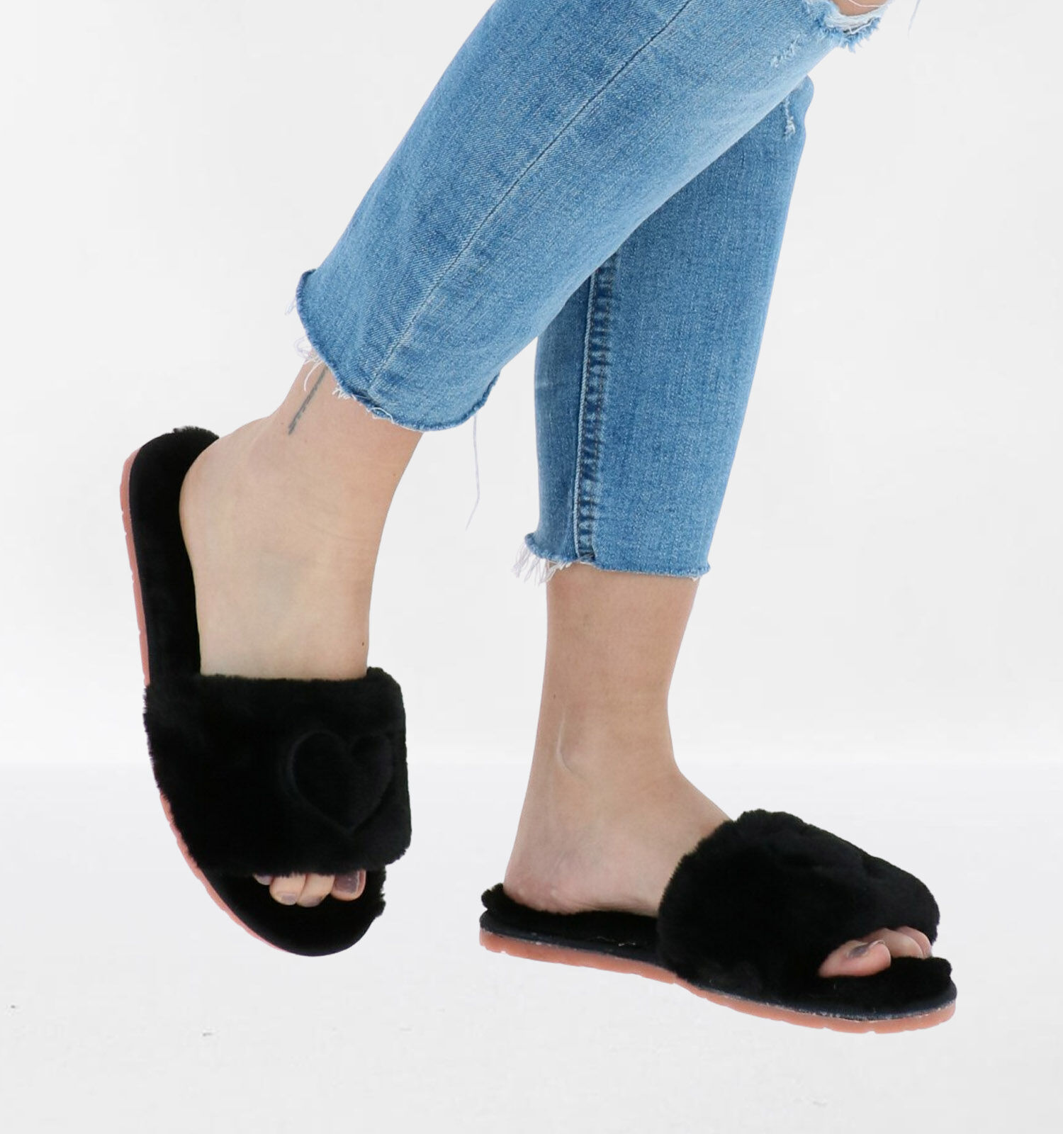 Miracles Annelien Pantoufles en Noir Femmes Pantoufles en
