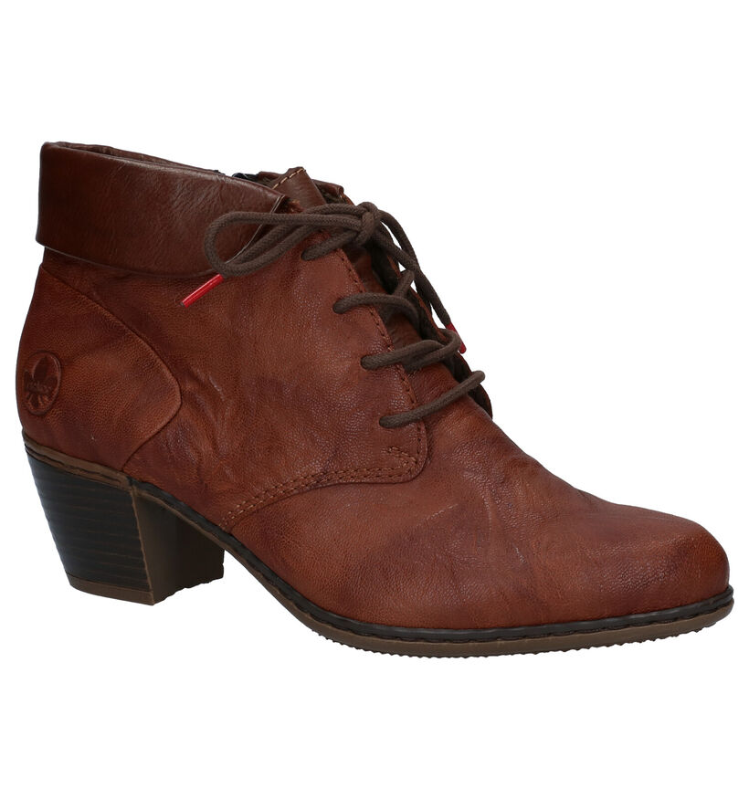 Rieker Bottines à lacets en Cognac pour femmes (344405)