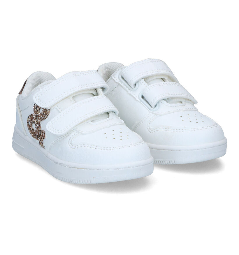Milo & Mila Witte Velcroschoenen voor meisjes (320751)