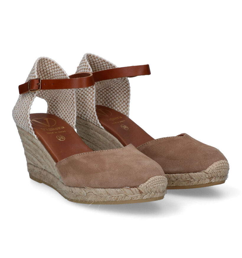 Viguera Escarpins à bride en Taupe en daim (308367)