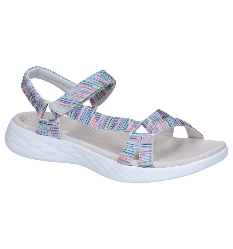 Skechers Blauwe Sandalen in stof (290290)