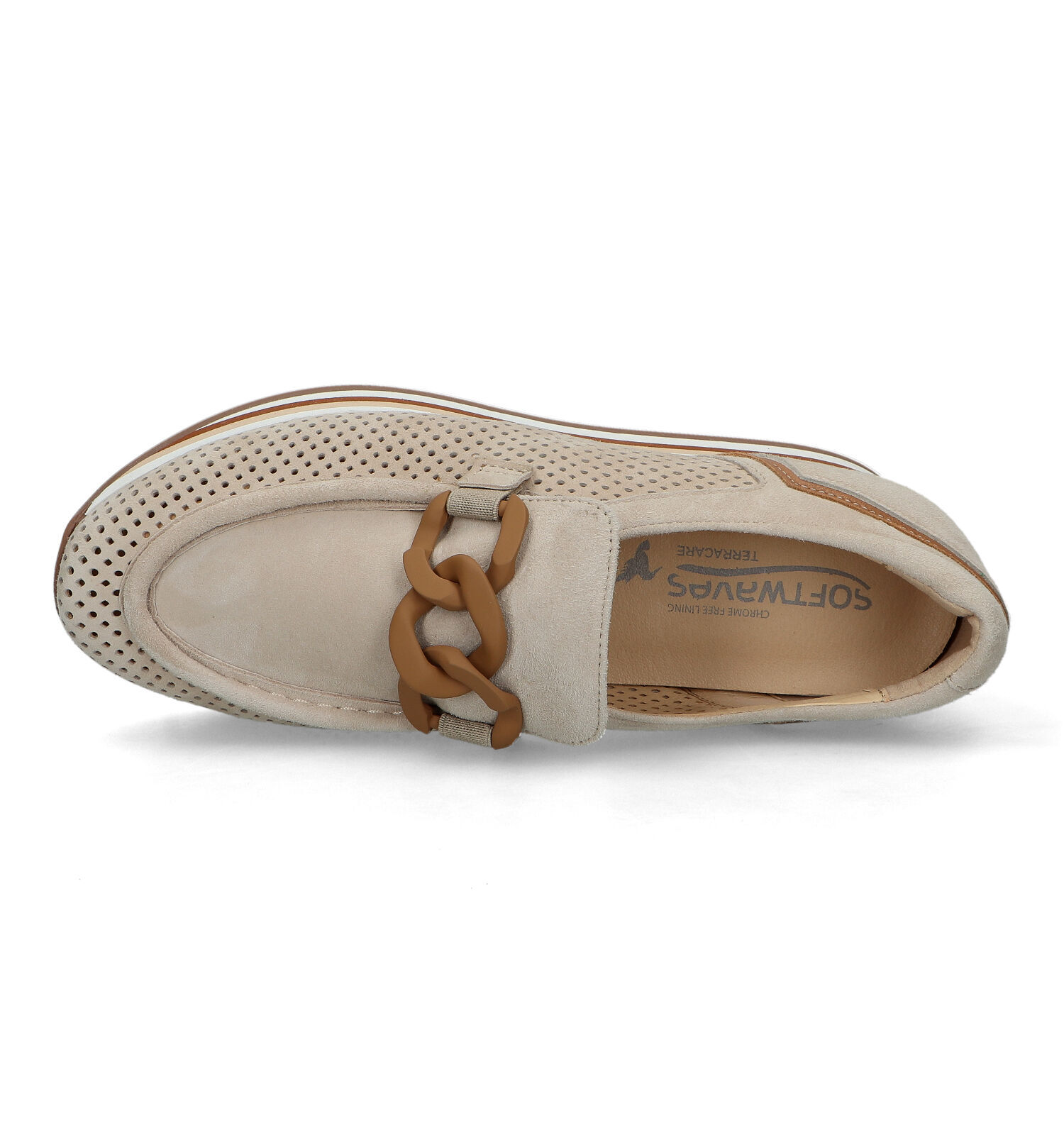 Softwaves Beige Instappers Dames Lage schoenen Online op TORFS.BE