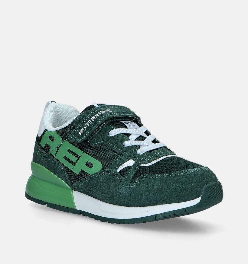 Replay Shoot Jr 8 Groene Sneakers voor jongens (336750) - geschikt voor steunzolen