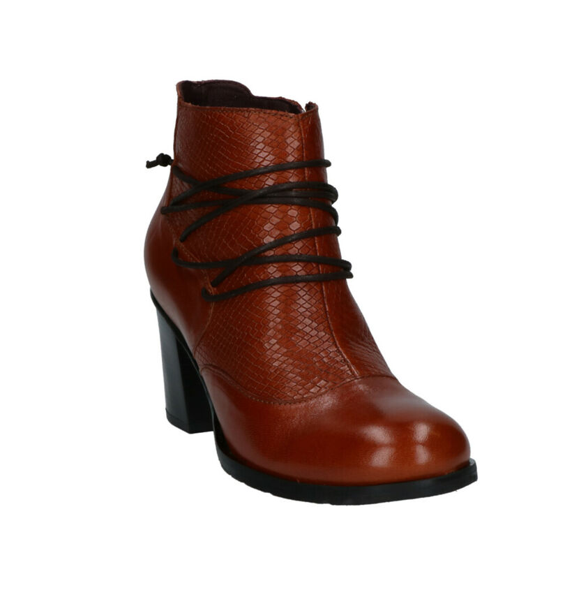 Brako Anatomics Bottillons à talons en Cognac en cuir (261392)