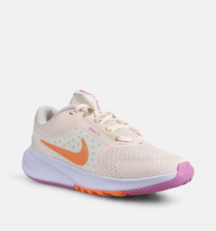 Nike Star Runner 5 Baskets basses en Orange pour filles (373058) - pour semelles orthop&eacute;diques