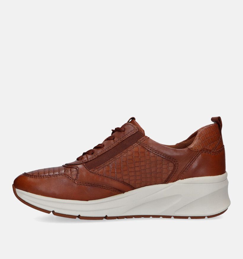 Tamaris Pure Relax Cognac Sneakers voor dames (339431) - geschikt voor steunzolen