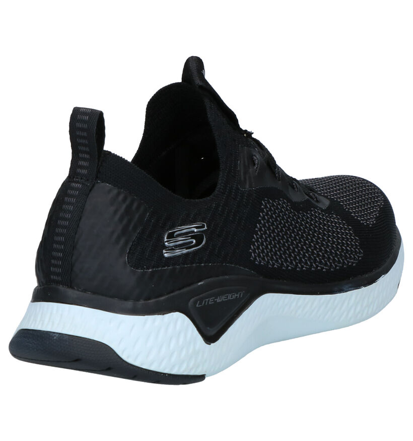 Skechers Solar Fuse Valedge Sneakers Zwart in stof (263219)