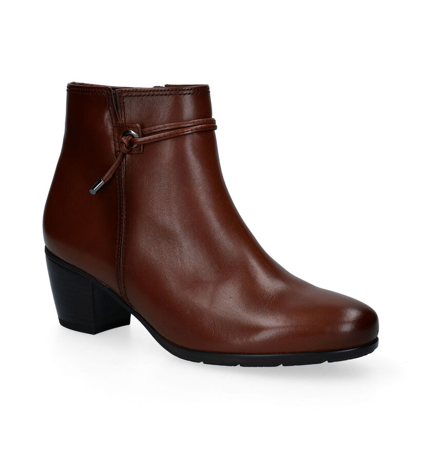 Gabor Best Fitting Cognac Enkellaarzen in leer (297245)