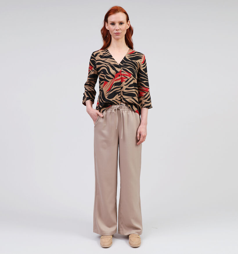 Vila Wilma Beige Wijde broek voor dames (351787)