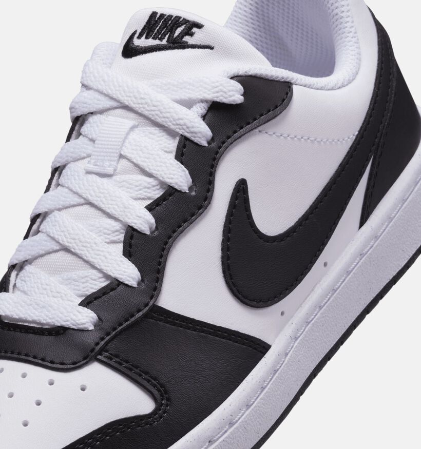 Nike Court Borough Low Witte/Zwarte Sneakers voor meisjes, jongens (381047) - geschikt voor steunzolen
