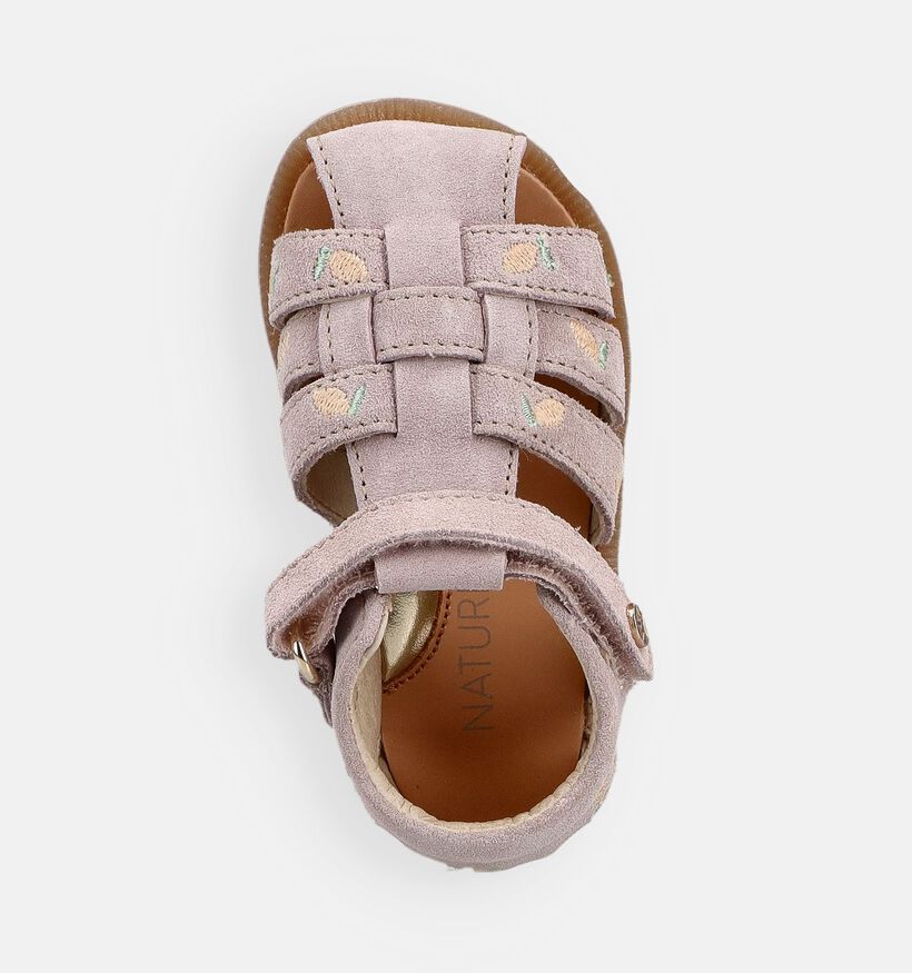 Naturino Zaffiro Suede Roze Babysandalen voor meisjes (371559)