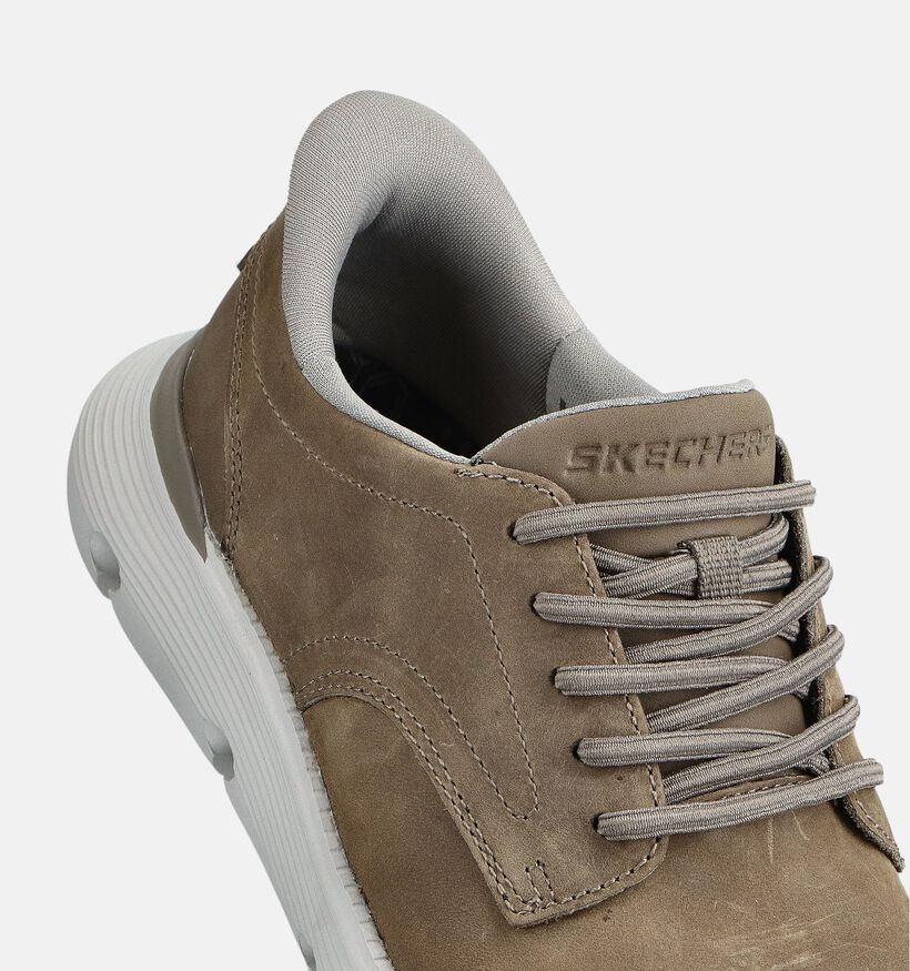 Skechers Garza Duran Baskets en Taupe pour hommes (371039) - pour semelles orthopédiques