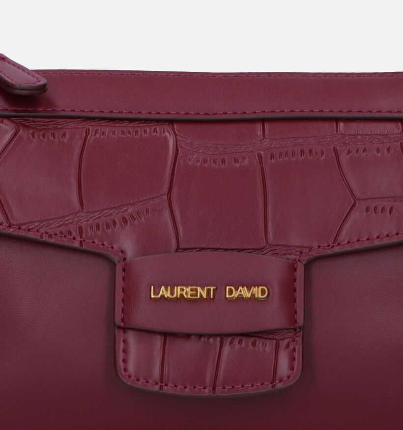 Laurent David Croco Bordeaux Crossbody Tas voor dames (333641)