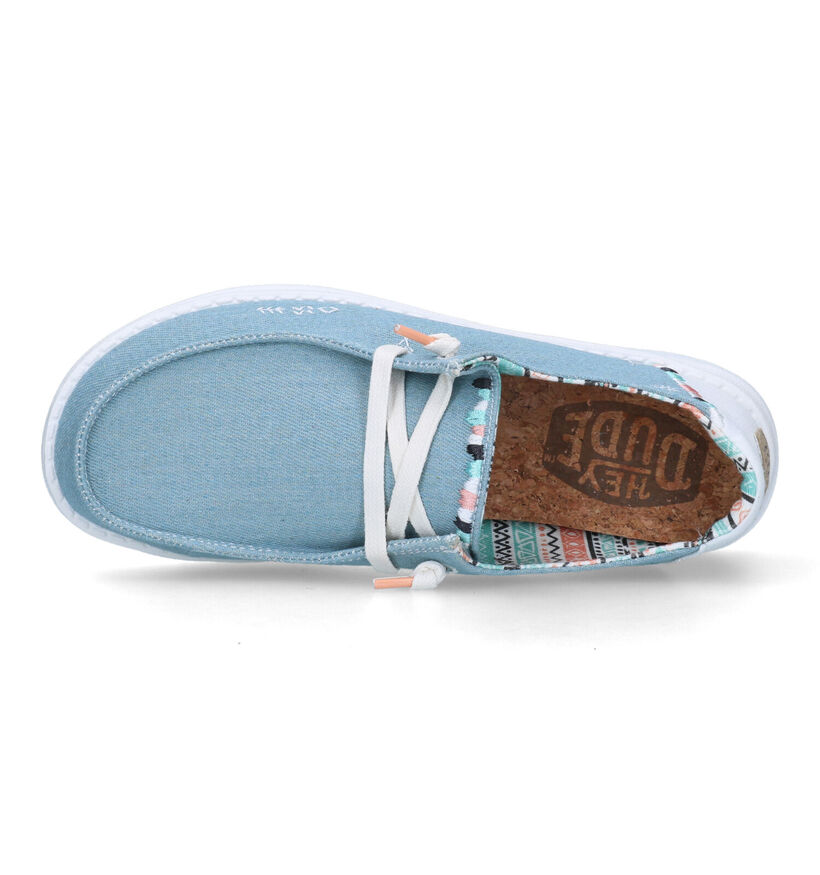 HEYDUDE Wendy Boho Mocassins en Bleu pour femmes (324434) - pour semelles orthopédiques