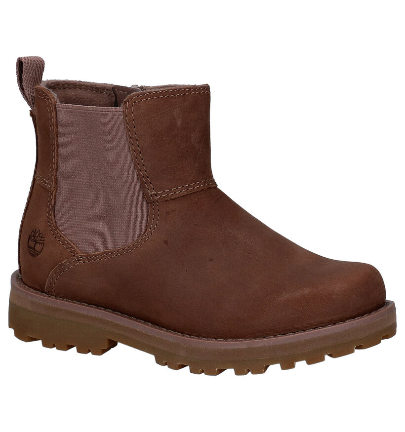 Timberland Courma Kid Chelsea Bottines en Marron pour garçons (313039) - pour semelles orthopédiques