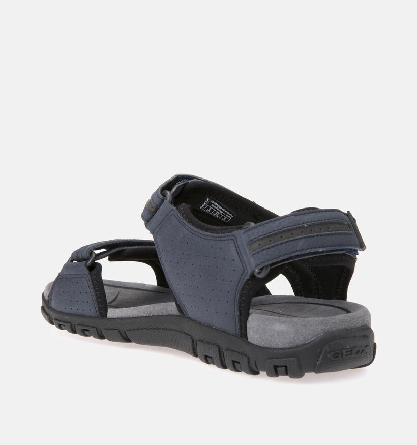 Geox Sandales en Bleu fonc&eacute; pour hommes (368006)