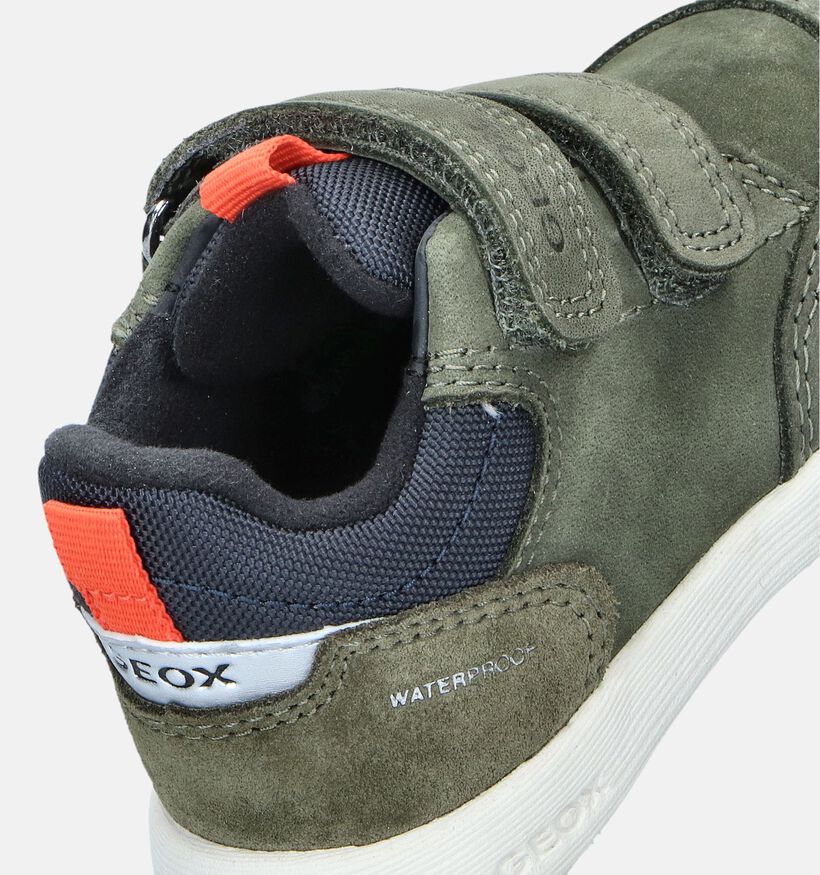 Geox Hyroo WPF Groene Velcroschoenen voor jongens (344545) - geschikt voor steunzolen