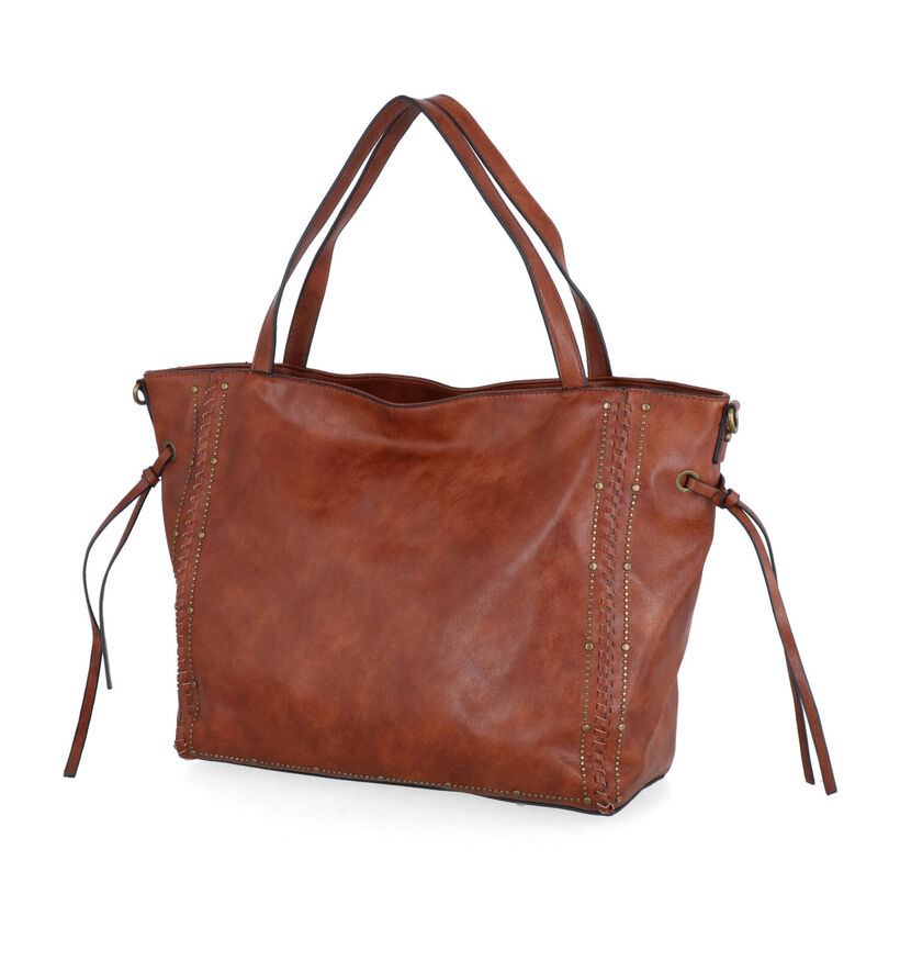 Emily & Noah Freya Cognac Shopper in kunstleer (299597)